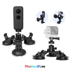 Đế Hít Ba Chân Có Giác Hút 60mm Cho Gopro, Insta360 ,ActionCam