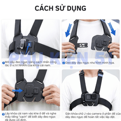 Dây đeo ngực TELESIN gắn ActionCam Gopro, Insta360 Ace Pro - TELESIN GP-UCS-001