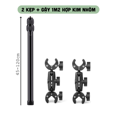 Bộ kẹp gắn gậy tàng hình INSTA360 One X X2 X3 X4 gắn xe góc quay độc đáo
