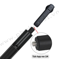 Gậy 2 in 1 tích hợp tripod gắn Actioncam 1.2m nhỏ gọn tiện lợi-  Gậy tàng hình 2in1 cho Gopro Insta360