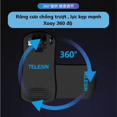 Kẹp balo đa năng TELESIN gắn Action cam răng cưa cực chắc
