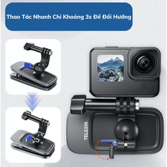Kẹp balo TELESIN tích hợp nam châm gắn Actioncam