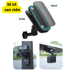 Kẹp Balo Kim Loại Telesin Thao tác nhanh hít nam châm mạnh mẽ gắn ActionCam Gopro Insta360 Ace Pro - Chính Hãng