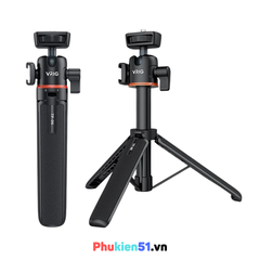 Tay cầm Vrig TP 06 mini vlog chịu tải 1,5kg cứng cáp gắn máy ảnh điện thoại Actioncam Gopro Action