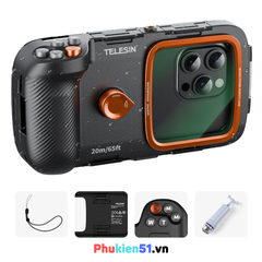 TELESIN Underwater Diving Phone Case - Khung chống nước cho điện thoại chụp hình bảo vệ máy độ sâu lên đến 20m