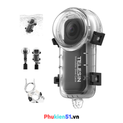 Khung chống nước Telesin Insta360 X4 hỗ trợ quay dưới nước bơi lặn sâu