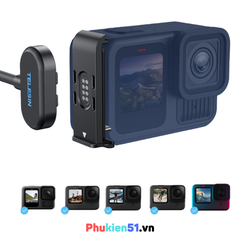 Năp sạc Telesin tích hợp sạc rời Gopro 13 12 11 10 9 Black tiện lợi