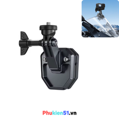 Ngàm CNC kẹp kính chắn gió gắn Actioncam cực kì tiện lợi chắc chắn góc quay tuyệt vời