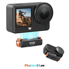 Ngàm nam châm Vrig Action6 Nano có lỗ ốc 1/4 inch tiện lợi