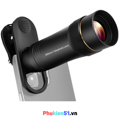 Ống kính lens Tele 300mm (10X) cho điện thoại phóng đại xoá phông cực tốt, dộ nét cao