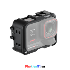 Utility Frame Insta360 Ace Pro/ Pro 2 khung hợp kim bảo vệ chắc chắn có ngàm gắn mic đèn