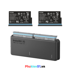 Hub sạc pin Insta360 X5 dung lượng 2400mAh sạc nhanh 2 khe pin
