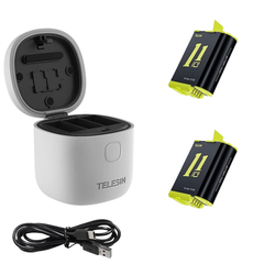 Pin và Dock sạc Allin Box Telesin Gopro Gopro 12 11 10 9 Black chống nước hỗ trợ đọc thẻ TF
