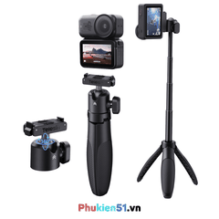 Tripod Telesin tích hợp Action 6 Nano kéo dài 44cm tiện lợi nhỏ gọn