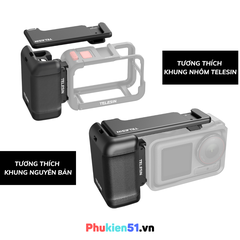 Báng tay cầm Telesin DJI Action 3 4 5 Pro tương thích khung kim loại khung nguyên bản