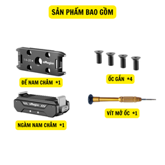 Bộ chân thao tác nhanh aMagisn Gopro Hero 12 11 10 9 8 Black - Bộ ngàm nam châm thao tác nhanh- Hàng chính hãng