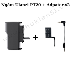 Ngàm Cold Shoe PT-20 Tàng Hình Kèm Adapter Insta360 One X2 X3 X4 chuyên dụng cho Mic Rode Wireless go Mic
