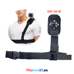 Đai đeo vai gắn Gopro, Actioncam co giãn đa chiều chắc chắn