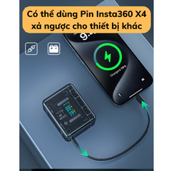 Hộp Sạc Nhanh CYNOVA Insta360 X4 có màn hình Oled hiển thị thông số cực đẹp