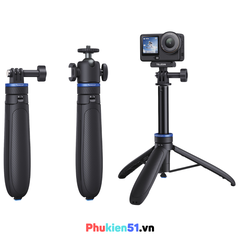 Tripod Telesin tự bung chân kéo dài 65cm gắn Actioncam Pocket Gopro Insta360 gấp gọn
