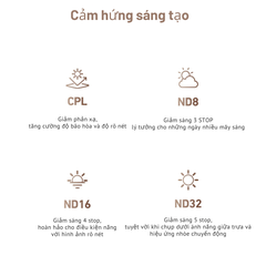 Bộ Filter Telesin Cpl Nd8 16 32 cho Insta360 Ace Pro 2 tạo hiệu ứng chuyển động giảm sáng