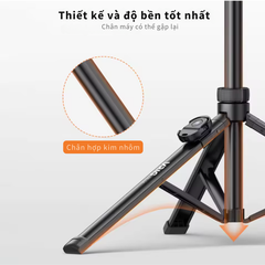 Tripod Vrig Tp 14 kéo dài 1m6 nhôm cứng cáp hỗ trợ nhiều thiết bị gimbal, điện thoại Actioncam, máy ảnh