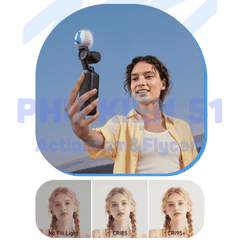 Đèn Telesin Pocket 3 trợ sáng nhỏ gọn hít nam châm thao tác nhanh tiện lợi S5-BGD-13