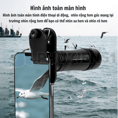 Ống kính lens Tele 300mm (10X) cho điện thoại phóng đại xoá phông cực tốt, dộ nét cao