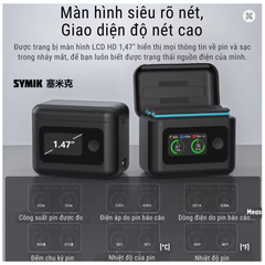 Hộp sạc nhanh Symik Insta360 X5 màn hình thông minh đủ thông số