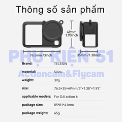 Silicon Telesin Dji Osmo Action 6 bảo vệ màn hình camera chống trầy xước S6-PTC-11