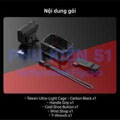 StreetGrip Kit TELESIN cho Action 3 4 5 - Tay cầm hỗ trợ chụp hình đường phố nghệ thuật S6-FMS-22-TDJ
