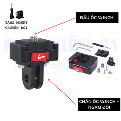 Ngàm CNC thao tác nhanh cho Actioncam Gopro Insta360 Osmo Action chắc chắn