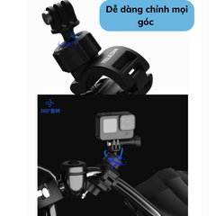 Mount Telesin gắn Actioncam lên ghi đông xe đạp, xe máy