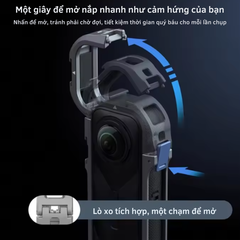 Khung Nhôm Telesin cho Insta360 X5 bảo vệ lens máy toàn diện chắc chắn