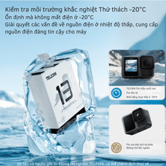 Hộp sạc và pin Stamina Gopro 13 Black hiệu suất cao tiện lợi dễ sử dụng