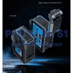 Khung Hợp Kim Telesin Action 6 bảo vệ camera chống trầy xước - S6-FMS-35-TDJ