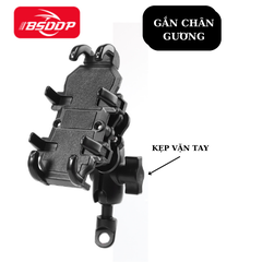 Gía Đỡ Điện Thoại Chống Sốc BSDPP bảo vệ camera gắn chân gương ghi đông xe máy hấp thụ lực chống giật
