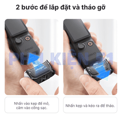 Ngàm tích hợp sạc Pocket 4 3 gắn nhiều phụ kiện ngàm kép cổng Type C