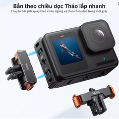 Nắp pin Vrig AC 29 gắn dọc Gopro 13 12 11 10 9 Black dễ dàng tiện lợi