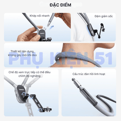 Vòng đeo Telesin Pocket 3 4 Luna hỗ trợ đeo cổ quay Pov đầu 1/4 inch
