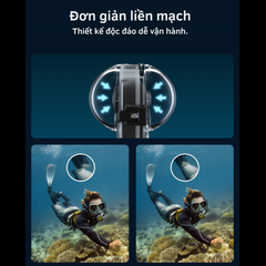 Khung chống nước Telesin Insta360 X4 hỗ trợ quay dưới nước bơi lặn sâu