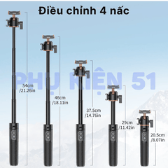 Gậy Vrig kiêm Remote Action 6 5 4 Osmo 360 gấp gọn tích hợp ngàm dài 55cm