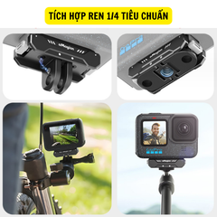 Bộ chân thao tác nhanh aMagisn Gopro Hero 12 11 10 9 8 Black - Bộ ngàm nam châm thao tác nhanh- Hàng chính hãng