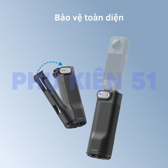 Tay cầm Telesin gấp gọn cho Insta360 X4 X5 bảo vệ máy , thao tác nhanh bỏ túi bỏ balo