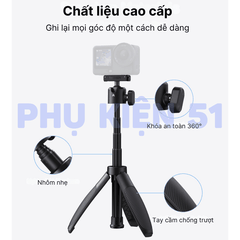 Tripod Telesin tích hợp Action 6 Nano kéo dài 44cm tiện lợi nhỏ gọn