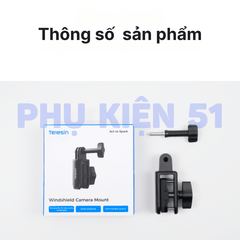 Giá đỡ kẹp kính Telesin cho Actioncam kẹp kính chắn gió nhôm CNC chắc chắn