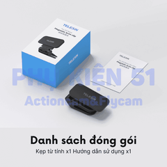 Đế nam châm Telesin kẹp nón DJI Osmo Nano kẹp chặt chắc chắn S3-HMH-05-TDJ