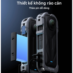 Khung Nhôm Telesin cho Insta360 X5 bảo vệ lens máy toàn diện chắc chắn
