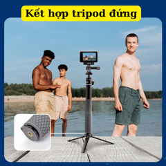 Gậy Telesin chuyên lặn biển chống rỉ sét gắn mọi Actioncam tích hợp đầu ball 360 độ Chiều dài 65cm