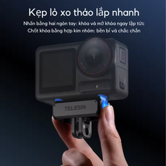 Ngàm Telesin Osmo Action 5 4 3 Osmo 360 Nano tích hợp ren 1/4 tiện lợi